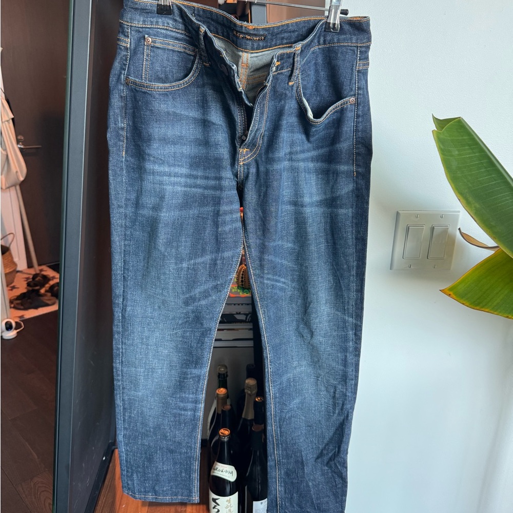 Nudie Jeans Blue Selvedge Denim Waist 34